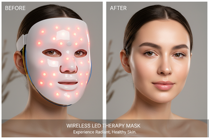 Wireless 7-Color LED Therapy Mask - Professional Anti-Aging Light Treatment